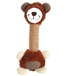 Brown Plush Bear Toy with Squeaker for  Dogs and Cats