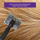 Premium Stainless Steel Pet Brush with Paw Print Handle