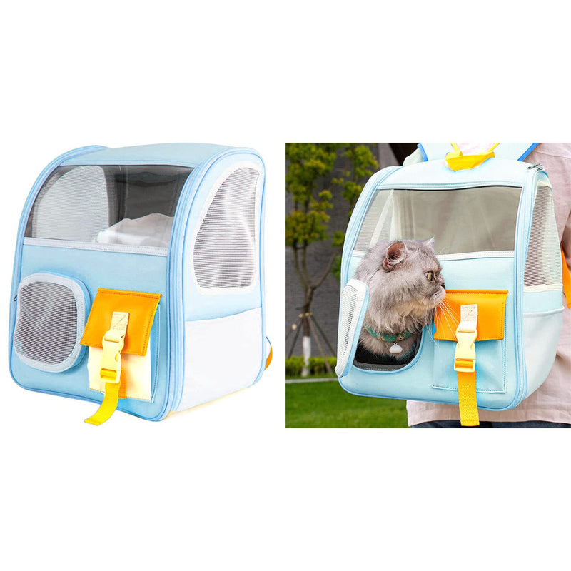 Emily Pets Sky Blue Backpack Pet Carrier Suitable For Dog, Cat(Sky Blue)Medium