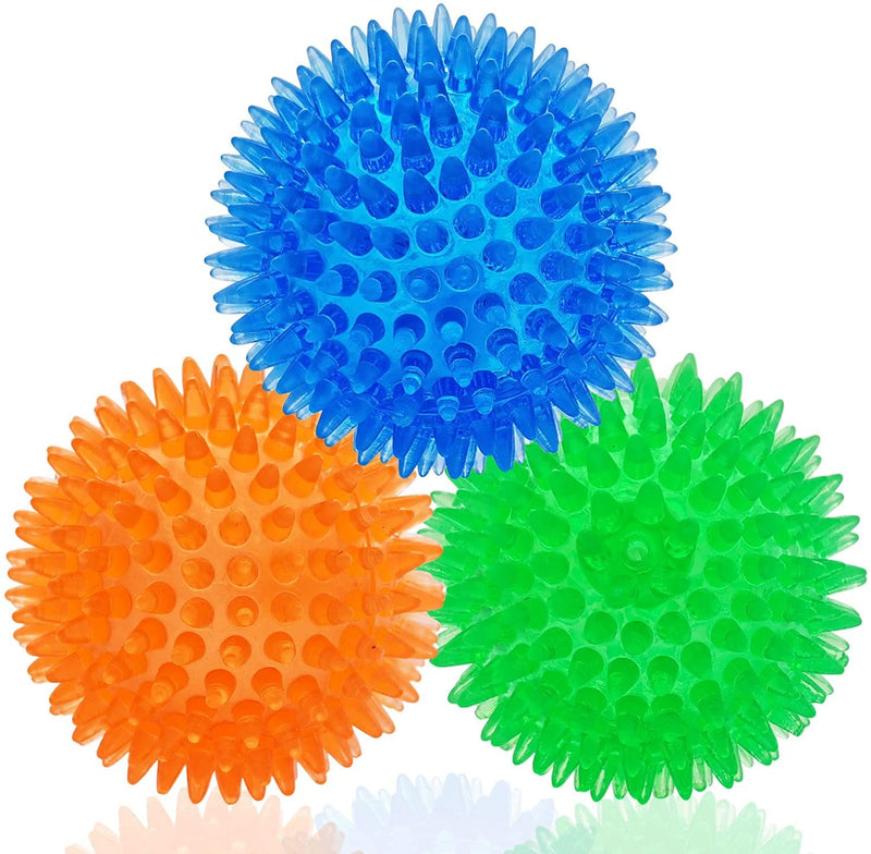 Emily Pets Dog Squeaky Spike Ball Toy Squeaky Balls for Dogs Large(Color May Vary)