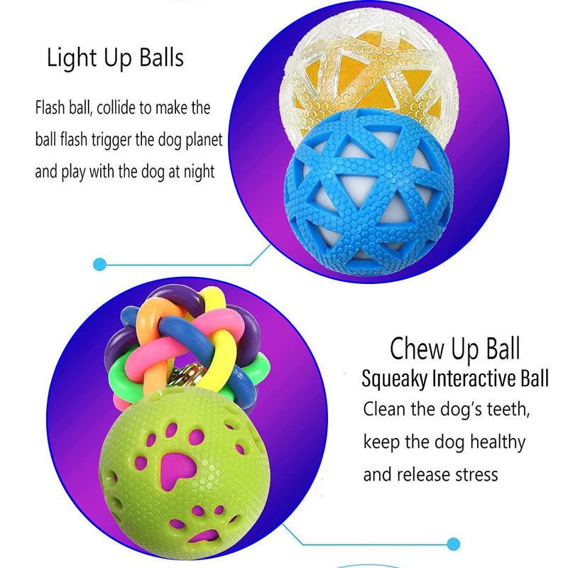 Ball Toy Set For Dogs, Puppies (Color May Vary) Pack of 3