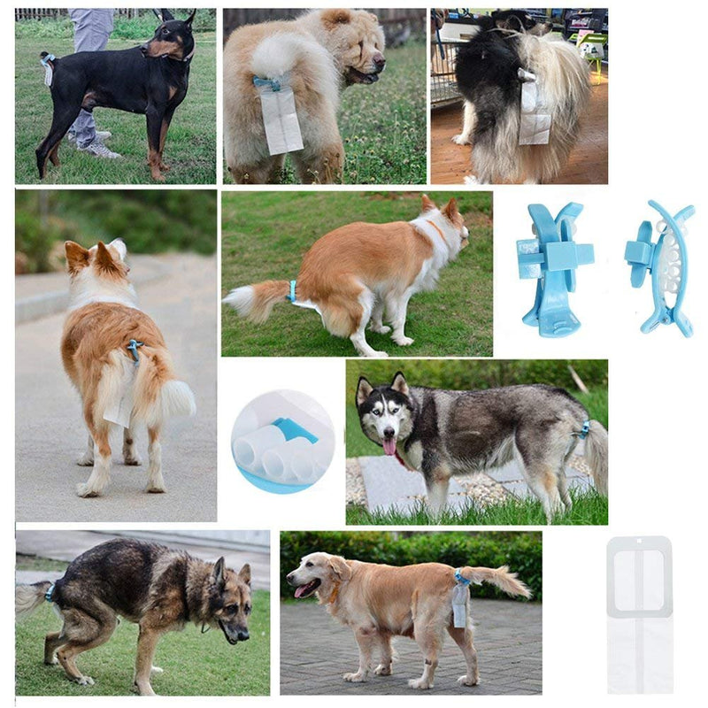 Dog Poop Collector Piqapoo Hands Free Silicone Clip Pooper Scooper Tail Holder Clamp with 20 Pcs Bags