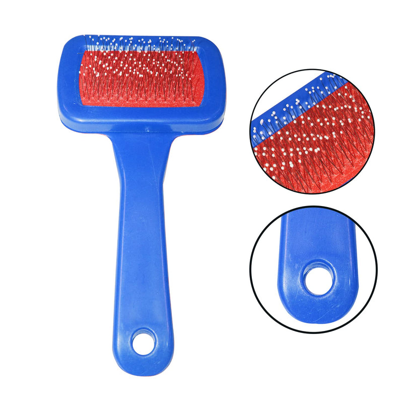 Emily Pets Rabbit Bathing Supplies Pet Grooming Comb Dutch Rabbits Dog Comb Dry Brush(Blue,Red)(S,L)