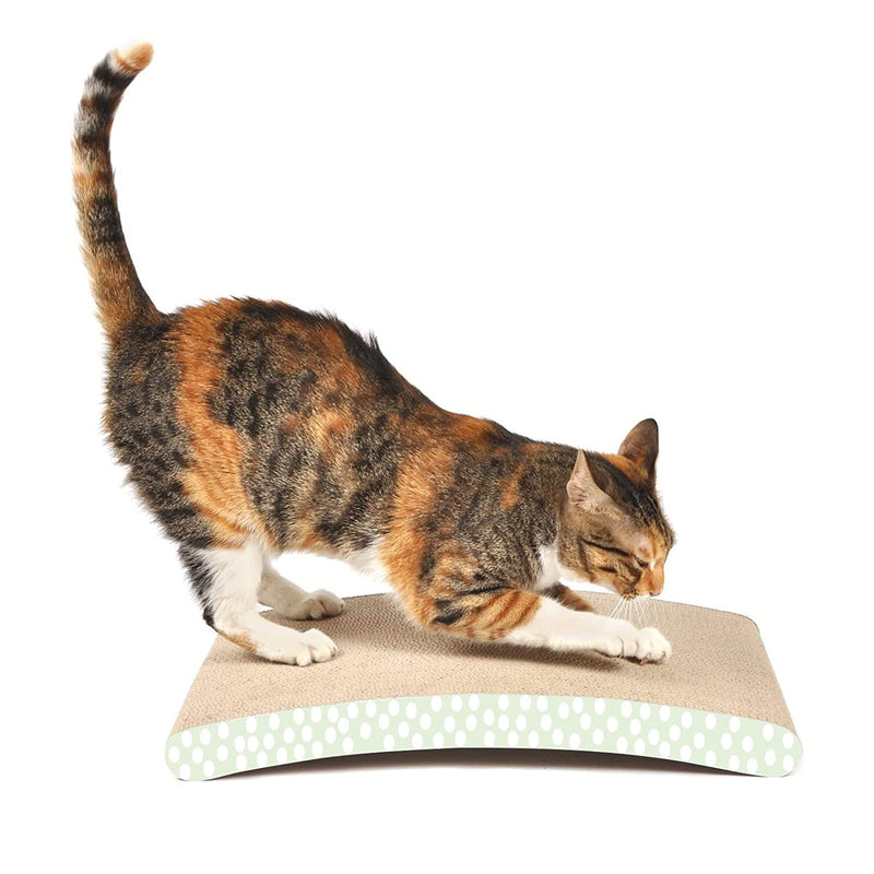 Emily Pets Cat Scratcher Cardboard 2 in 1 Reversible Scratching Pad Toy with Wave Shape