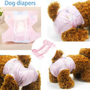 Cute Pink Female Dog Diapers With Adjustable Tail Hole