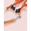 Nylon Strip Reflective Dog Harness With Leash