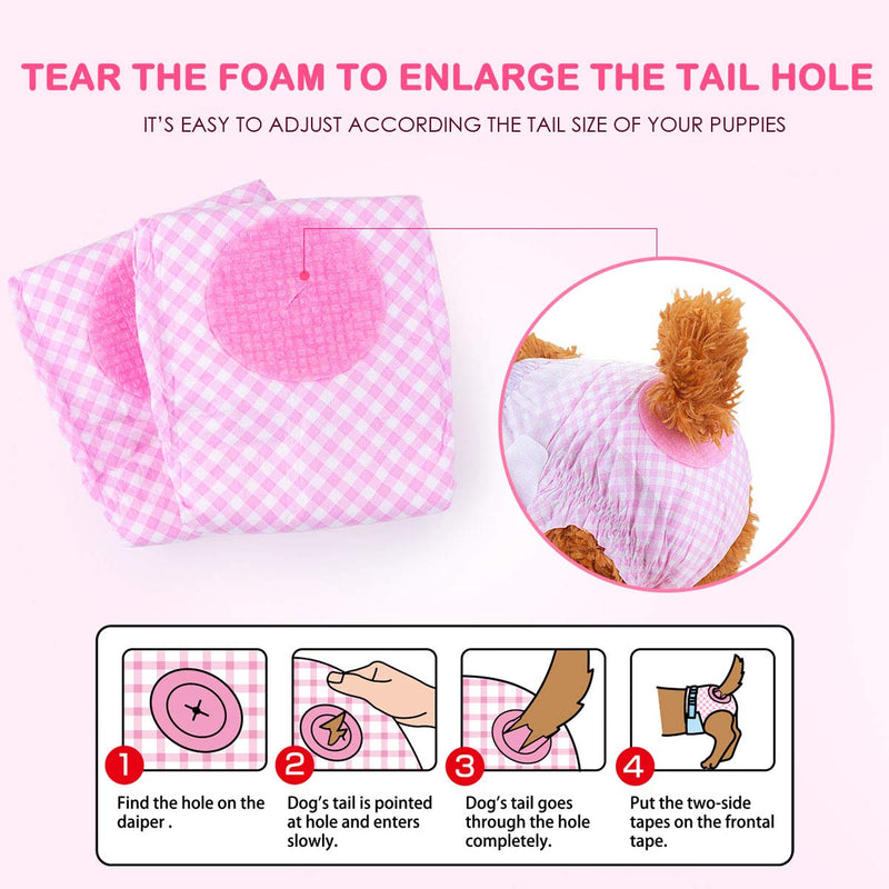 Diaper Female 36pcs (XS,Pink)