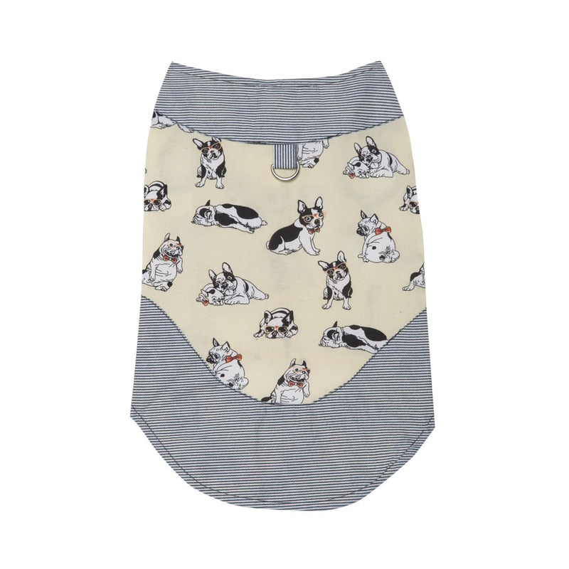 Lulala  D Ring Dog Strip Shirt Skirt Pet Clothes For Pets(XS,S,M,L,XL,XXL,Yellow)
