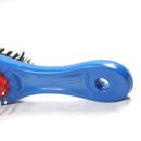 Double Sided Pet Hair Brush for Dogs & Cats (Black, Blue)