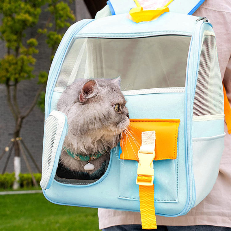 Emily Pets Sky Blue Backpack Pet Carrier Suitable For Dog, Cat(Sky Blue)Medium