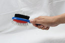 Double Sided Pet Hair Brush for Dogs & Cats (Black, Blue)