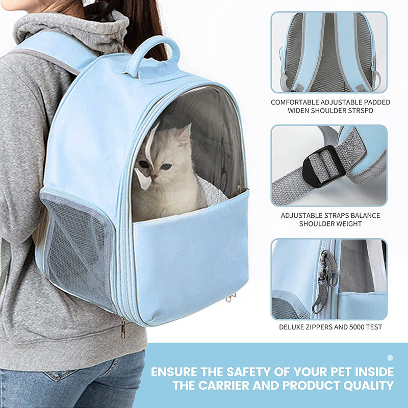 Emily Pets Sky Blue Backpack Pet Carrier Suitable For Dog, Cat (L,Sky Blue)
