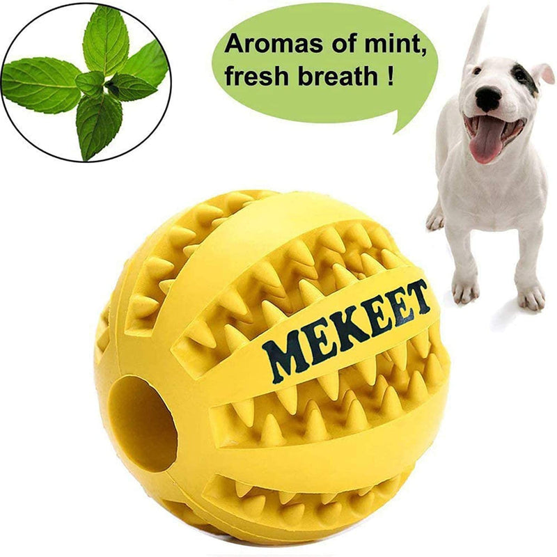 Dog Ball Toys for Pet Tooth Cleaning, Chewing, Fetching, IQ Treat Ball