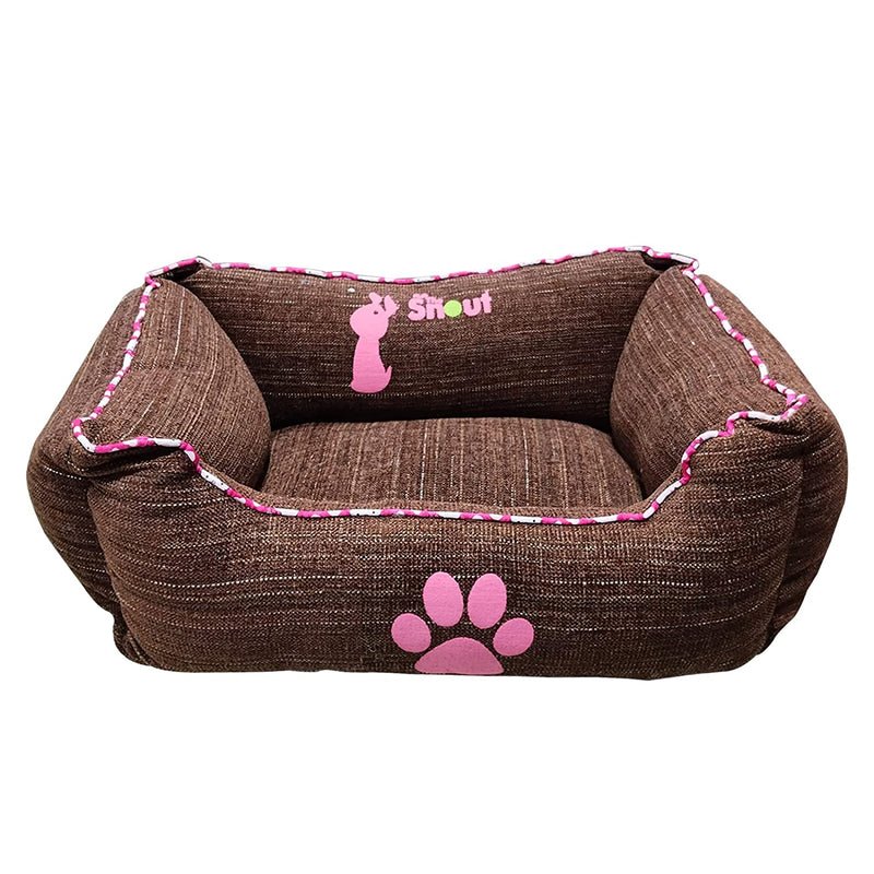 Dog Paw Printing Rectangle Pet Bed For Pets