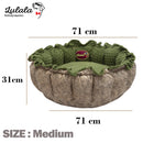 Round Reversible Dog Bed Premium Comfort Pet Cuddler