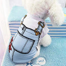 Dog Printed Teddy T-Shirt Dog Shirt Breathable For Pets (Sky Blue)