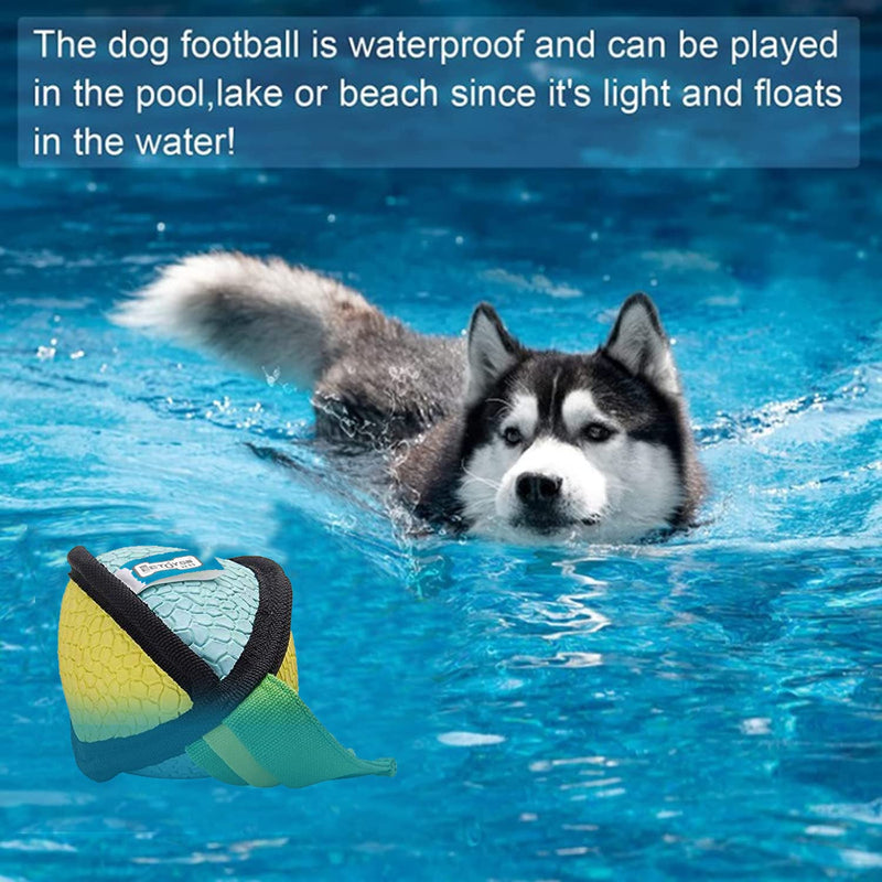 Emily Pets Dog Toy Football Ball PU material Water Floating Fectching Ball Interactive Dog Toys(Large)
