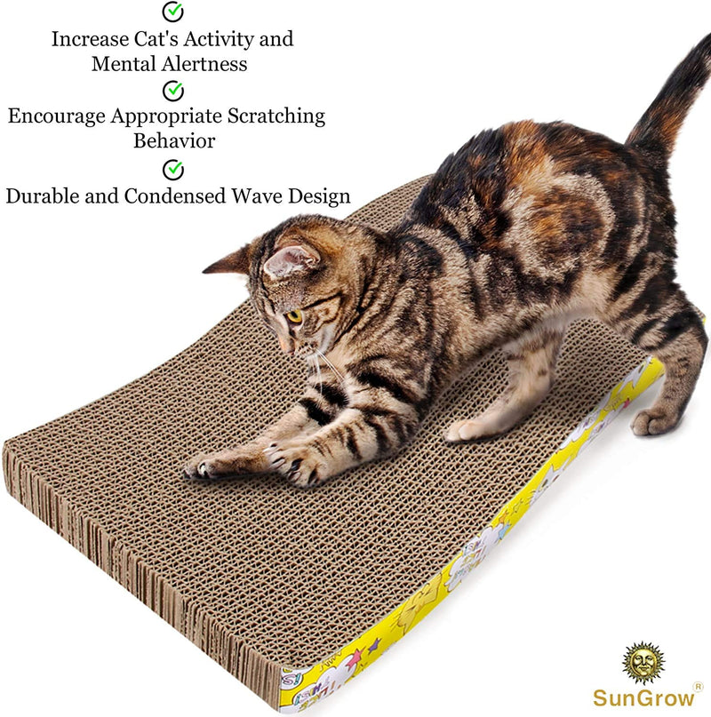 Emily Pets Scratcher Toy for Cats Meow Board with a Curved Wave Design Satisfy Your kitty's Natural Scratching Instinct Made of Environmental Friendly Material