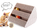 Cat Scratching Post Cardboard with Bell Balls