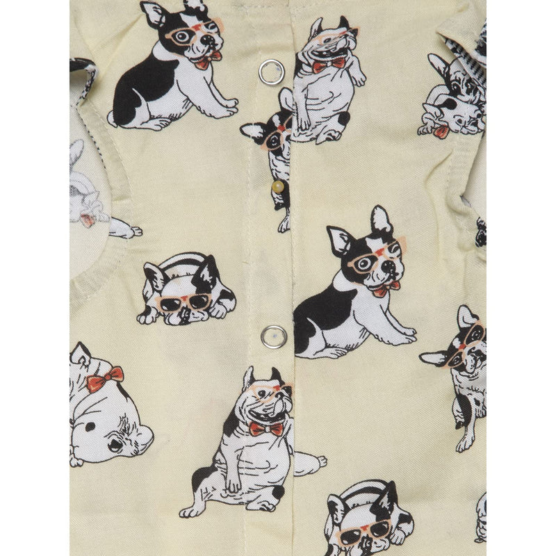 Lulala  D Ring Dog Strip Shirt Skirt Pet Clothes For Pets(XS,S,M,L,XL,XXL,Yellow)