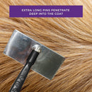 Premium Stainless Steel Pet Brush with Paw Print Handle