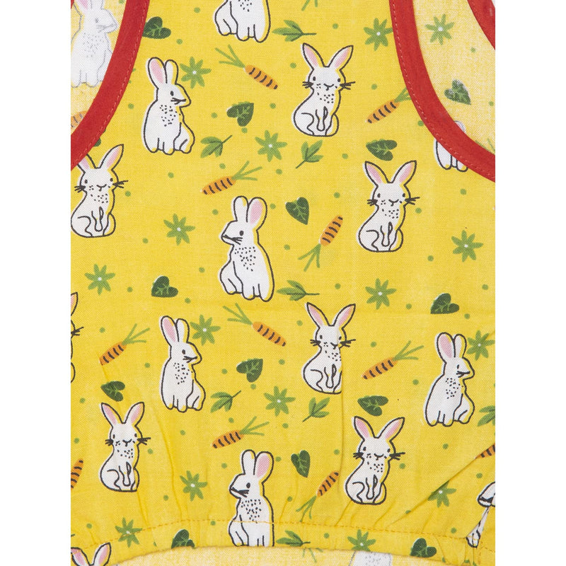 Lulala Bunny Printed Dog Shirt Suspender Skirt Printed Sleeveless Clothes For Pets(Yellow,S,M,L,XL,XXL)