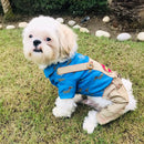 Stylish Denim Dog Jumpsuit for Medium Dogs