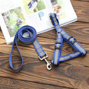 Nylon Strip Reflective Dog Harness With Leash