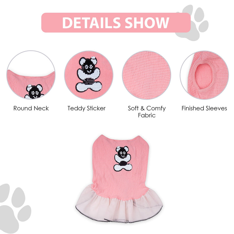 Lulala Frill Frock with sequins Teddy (Prink)