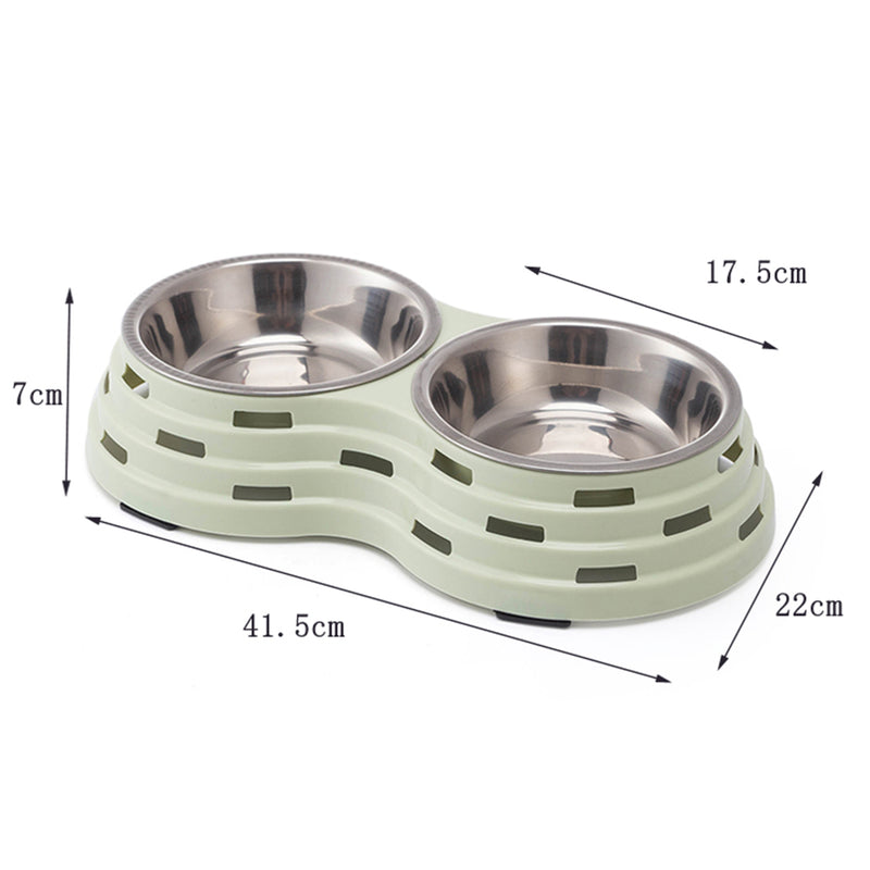 Double Dog Cat Bowls, Premium Stainless Steel Dog Bowls Cat Bowls for Food Pet Dog