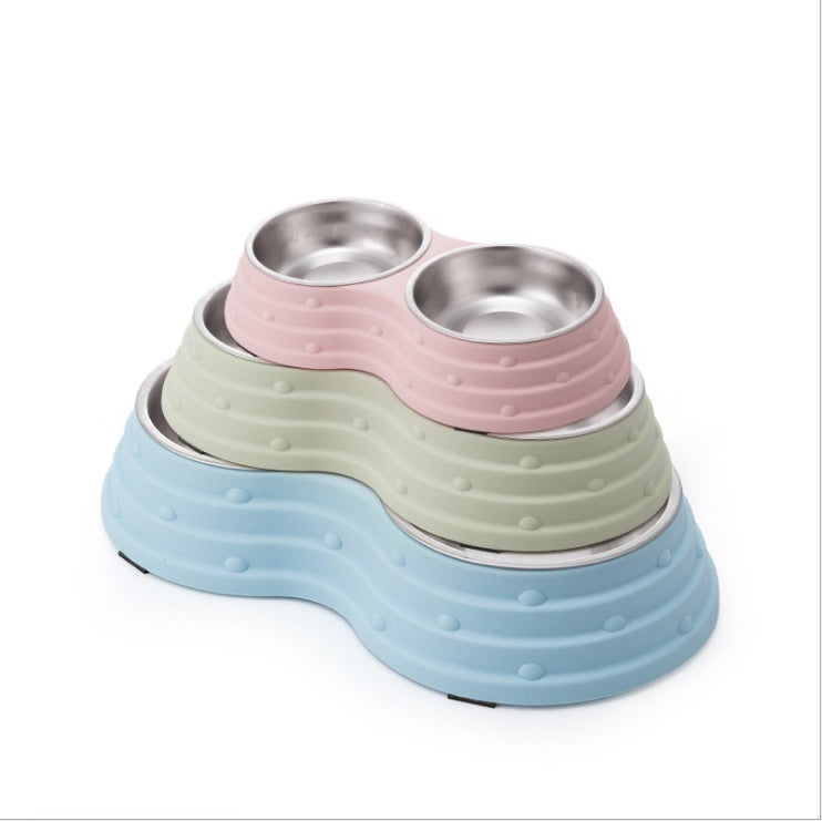 Kennel Dog Feeder Drinking Bowls for Dogs Cats Pet Food Bowl