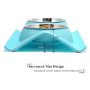 Double Stainless Steel Pet Bowls with No-Spill Resin Base