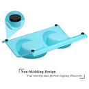 Double Stainless Steel Pet Bowls with No-Spill Resin Base