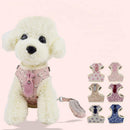 Puppy Floral Tie with Stone Harness
