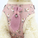 Puppy Floral Tie with Stone Harness