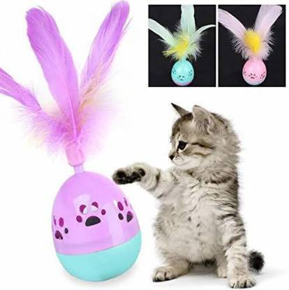 Emily Pets Interactive Cat Toys for Indoor Cat Feather Toys,Kitten with Feather,Cat Stuff Automatic Cat Toy as Cat Gifts(Voilet,Green,Pink)