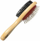 Wooden Handle Pin and Bristle Brush for Dogs and Cats