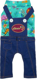 Stylish Denim & Cotton Jumpsuit for Dogs