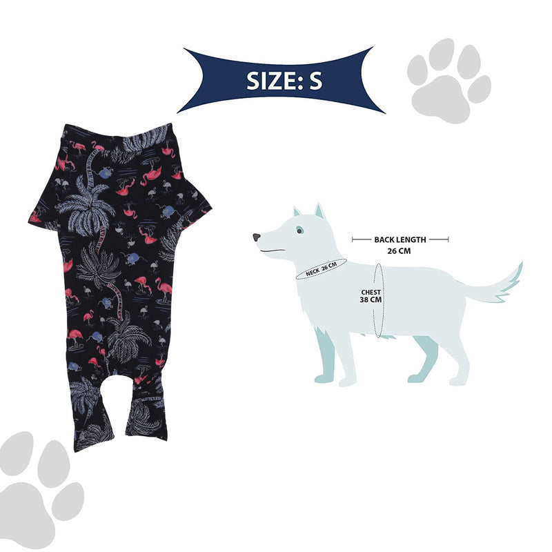 Lulala Dog Pajamas Viscose Lycra Pup printed Jumpsuit For Pets(Multy,Black)(S,M,L,XL,XXL)