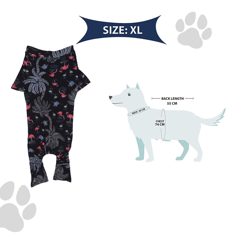Lulala Dog Pajamas Viscose Lycra Pup printed Jumpsuit For Pets(Multy,Black)(S,M,L,XL,XXL)