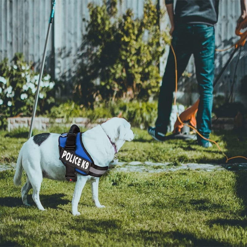Lulala POLICE K9 Dog Vest Harness For Pets(S,M,L,XL,XXL,Purple,Sky Blue,Maroon,Pink,Denim)