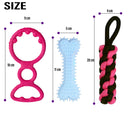 Chew Tug Toys Set For Dogs (Color May Vary, Pack of 3)