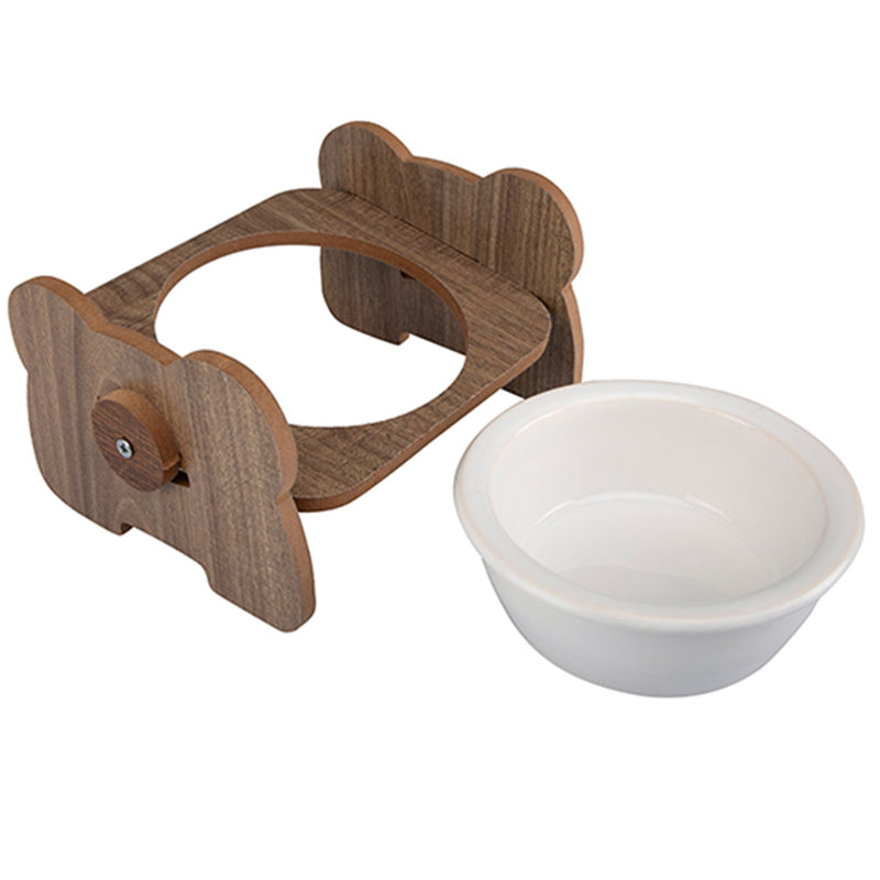 Emily Pets Single Diner Ceramic Dog Bowl 15° Tilted Raised Dog,Cat Bowl(Single Bowl)