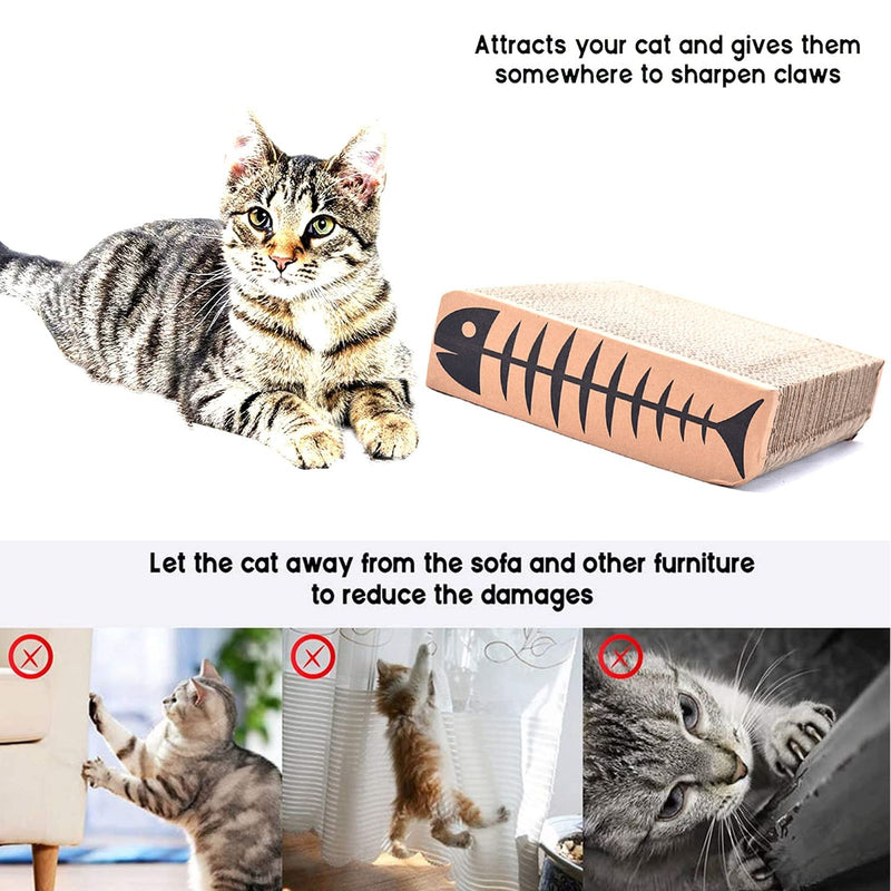 Cat Scratcher Cardboard  Combo (Pack of 5,Color May Vary)
