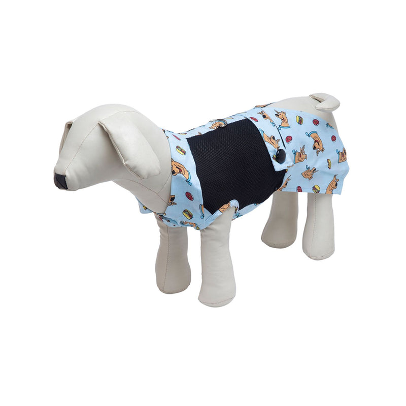 Lulala Lovely Doggie and Burger Print Shirt Jakcet For Pets(Sky Blue,S,M,L,XL,XXL)