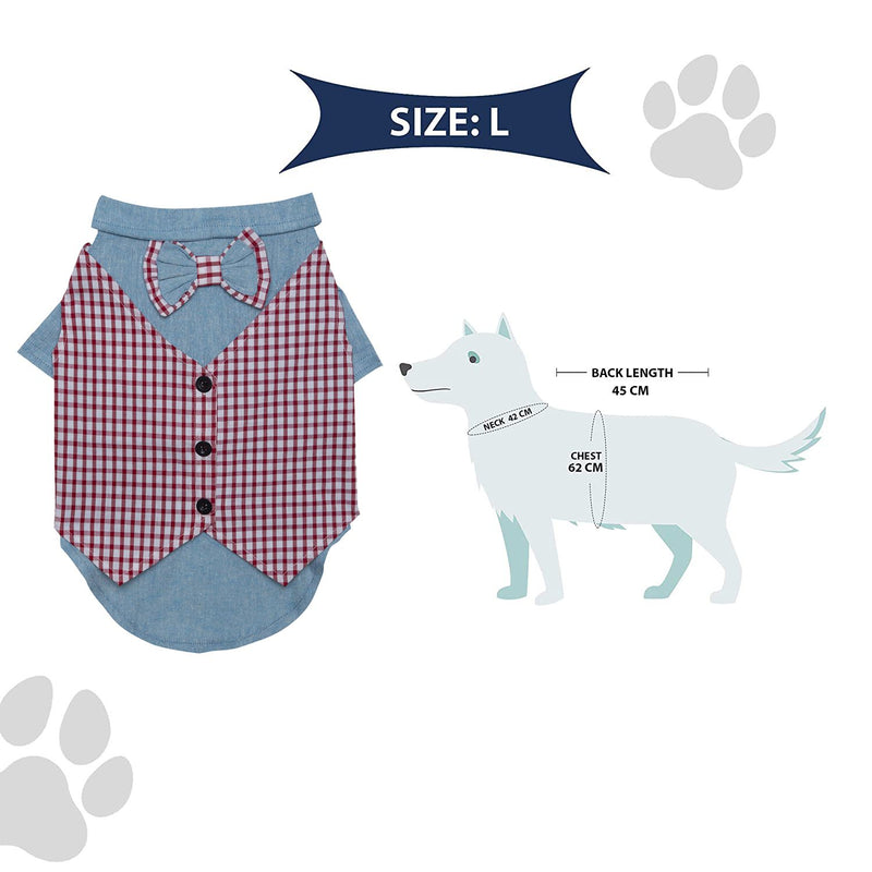 Lulala Dog Wedding Suit Dear Print Dog Shirt For Pets(Pink-Blue,Beige-Multy,Red-SkyBlue)(S,M,L,XL,XXL)