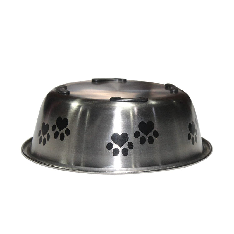Emily Pets Dog Bowl Stainless Steel Anti Skid Dog Bowl (Medium, Pack of 2)