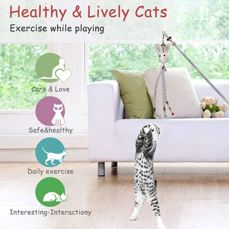 Emily Pets Modern Hanging Cat Toy with Detachable Hook Self-Excited Cats Kitten Play Toy(Orange, White,Yellow)