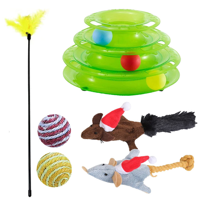 Cat Combo Toy(Pack of 4,Color May Vary)