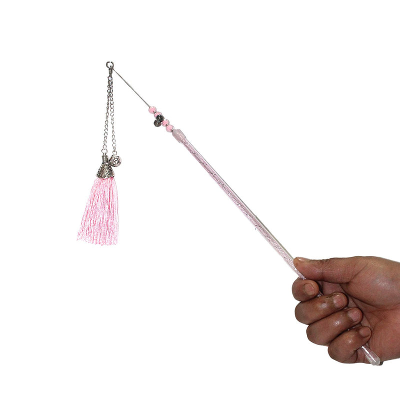 Interactive Cat Feather Wand Toy with Bell for Cats and Kittens